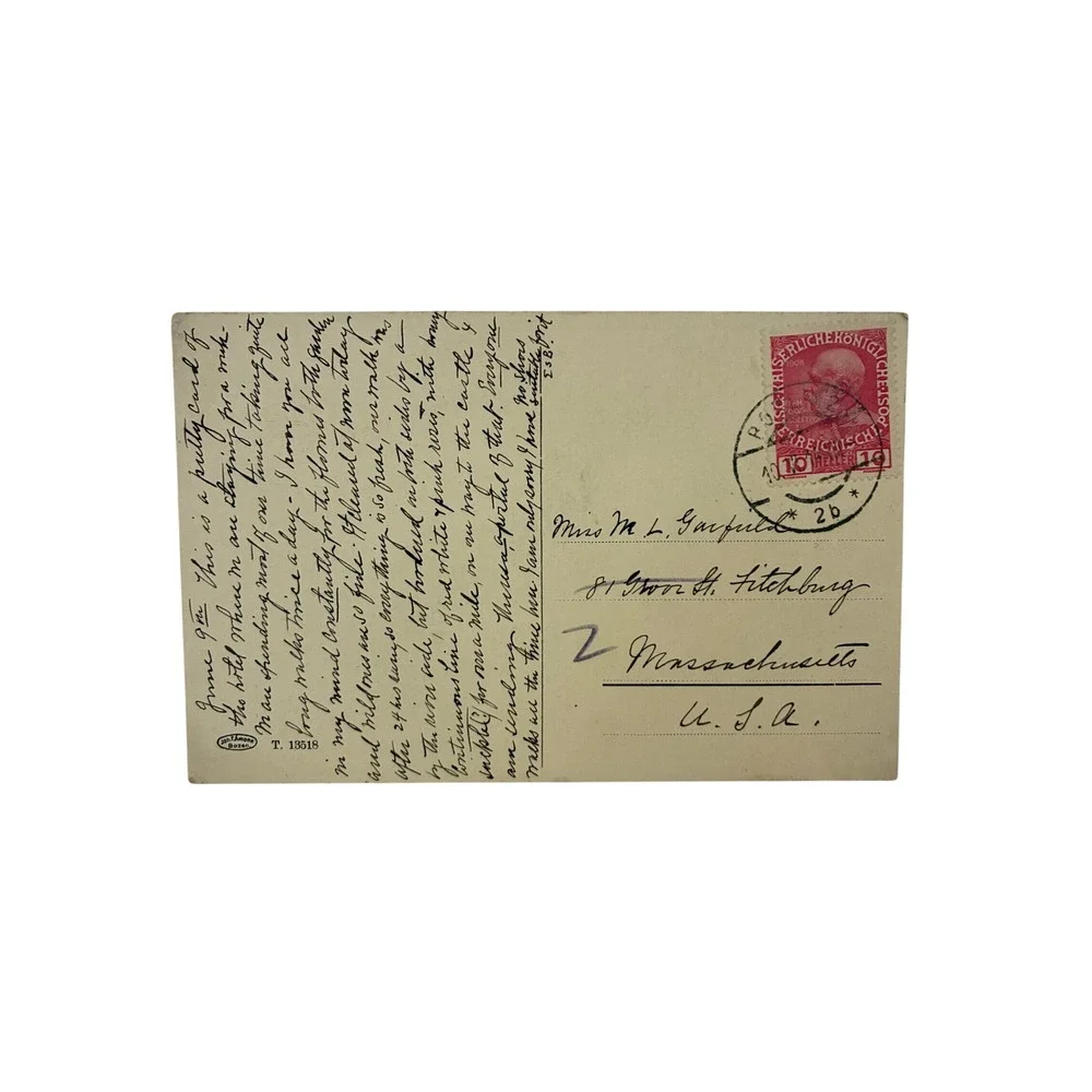 1908 RPPC Postcard Hotel Kaiserkrone Bozen Italy Austro-Hungarian Stamp Postmark